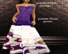 purple floral gown