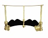 Black and gold bench