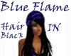 Blue Flame Hair Black