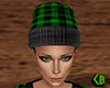 Green Plaid Beanie Hat F