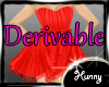 Derivable Red Flat Dress