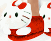 Kitty Hot Red Slippers