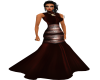 long dress brown lux