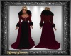 NYE Blk  & Wine Fur Gown