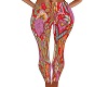Red Floral leggings/Gee