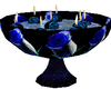 Blue floating candles