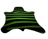Green zebra rug