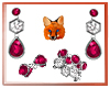 Cranberry/Diamond Set