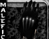 +m+ black latex gloves