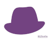 Man purple bowler hat