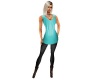 LongTank Outfit Blk/Blue