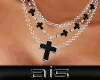 :Silver Cross Necklace:
