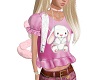 Child pink bunny top