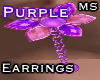 MS flower earring purple