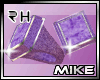 "M" Purple Pinky Ring RH