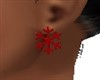 RED SNOWFLAKE EARRINGS