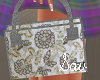 White/GrayFlower Handbag