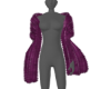 (7K)Raspberry Fur Shawl