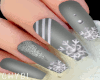 C~Silver Flakes Nails