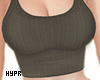 Beige Ribbed Crop Top