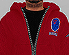 THEAPE Red Zip Hooide