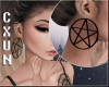 Pentagram 666 Earrings