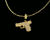 GOLD GUN WITH DIAMONDS