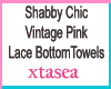 Vintage Pink Lace Towels
