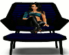 Blue and Black Chair