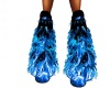 Blue Flame Rave Boots
