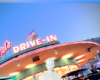 1950s old car drivein bg