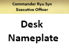 Commander Ryu Nameplate