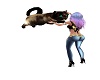 ani dancing  playing cat