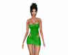 green corset bow dress