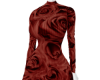 DustyRed Rose Knit Dress