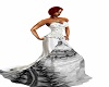 blk/white Wedding gown