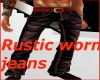 Rustic worn jeans