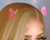 pink hair butterflay