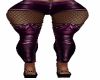 Pants in purple leather