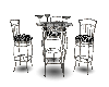 silver table & chair,s