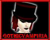 GV Gothic Top Hat Blk/rd