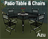 Blk Patio Table & Chairs