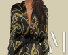 Black & Gold Silk Dress