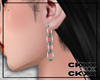 chain earring silver