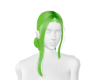 Green updo hair