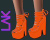 Neon Glow Orange Heels