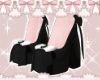 Black bow heels