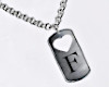 k. necklace letter F