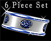Silver Sapphire cuffs 6F