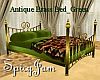 Antique Brass Bed Green